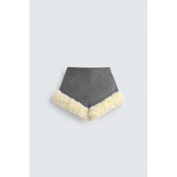 ZARA CONTRAST FAUX FUR SHORTS FOR ZARA X DISNEY HARRY LAMBERT - Picture 3 of 5